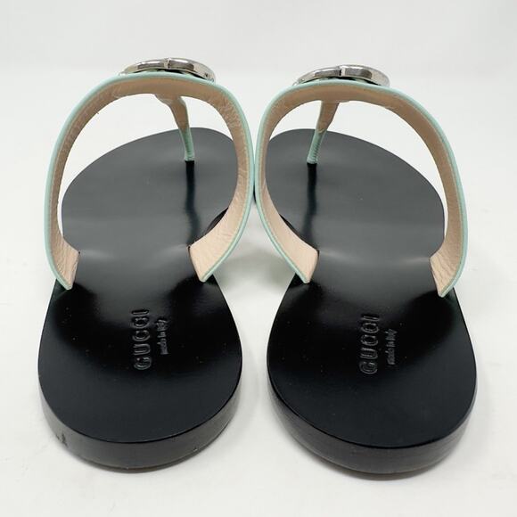Gucci Flat Marmont Leather Thong Sandals Size 39 - Picture 5 of 7